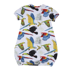 Kurzarm Kleid aus Baumwolle (Bio)