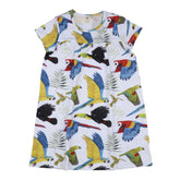 Short-sleeved dress made of cotton (organic)