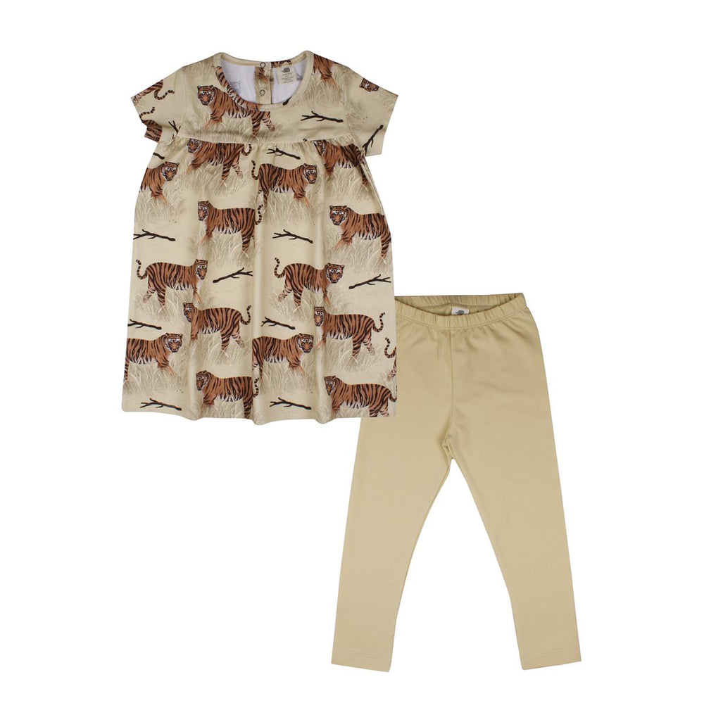 Kurzarm Kleid aus Baumwolle (Bio)