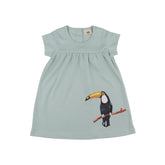 Short-sleeved dress made of cotton (organic)