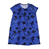 Short-sleeved dress made of cotton (organic)