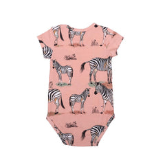 Short-sleeved bodysuit made of cotton (organic)