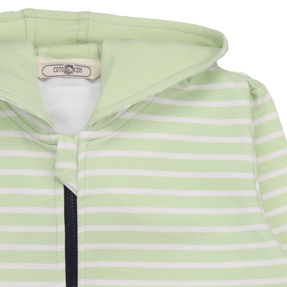 Green stripes 14-Sweat Jacket