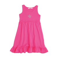 Pink Flowers-Sleeveless Dress