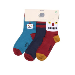 3 Paar Socken aus Bio-Baumwolle – Nachhaltig, Bequem und Mit Lustigen Motiven für Kinder