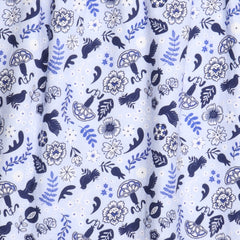Blue Birds and Flowers-Skirt