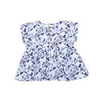 Blue Birds and Flowers-Blouse