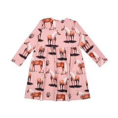 Long-sleeved dress made of cotton (organic)