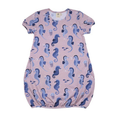 Short-sleeved dress made of cotton (organic)