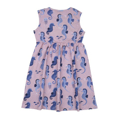 Short-sleeved dress made of cotton (organic)