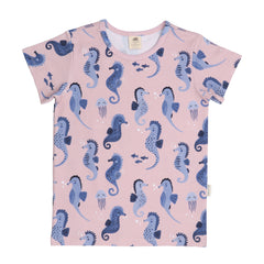 Blue Seahorses-T-Shirt
