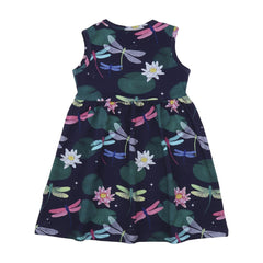 Short-sleeved dress made of cotton (organic)