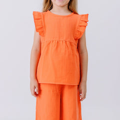 Coral Bloom-Blouse Top