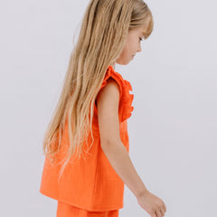 Coral Bloom-Blouse Top