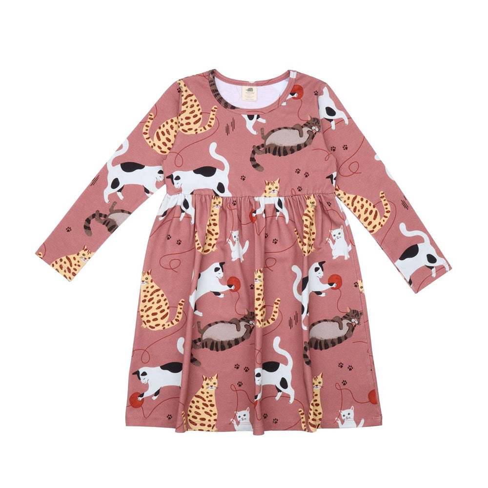 Langarm Kleid aus Baumwolle (Bio)