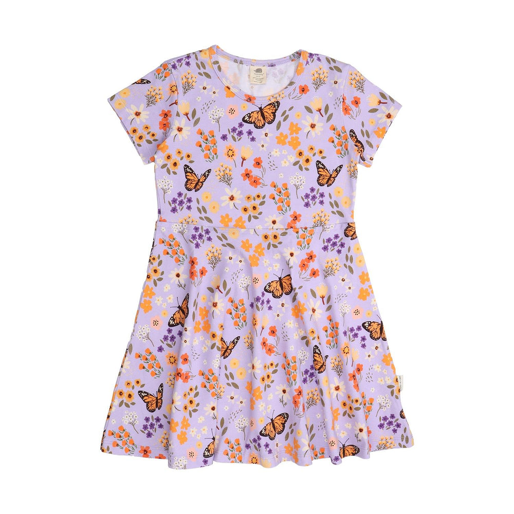 Flowers and Butterflies-Flared Dress