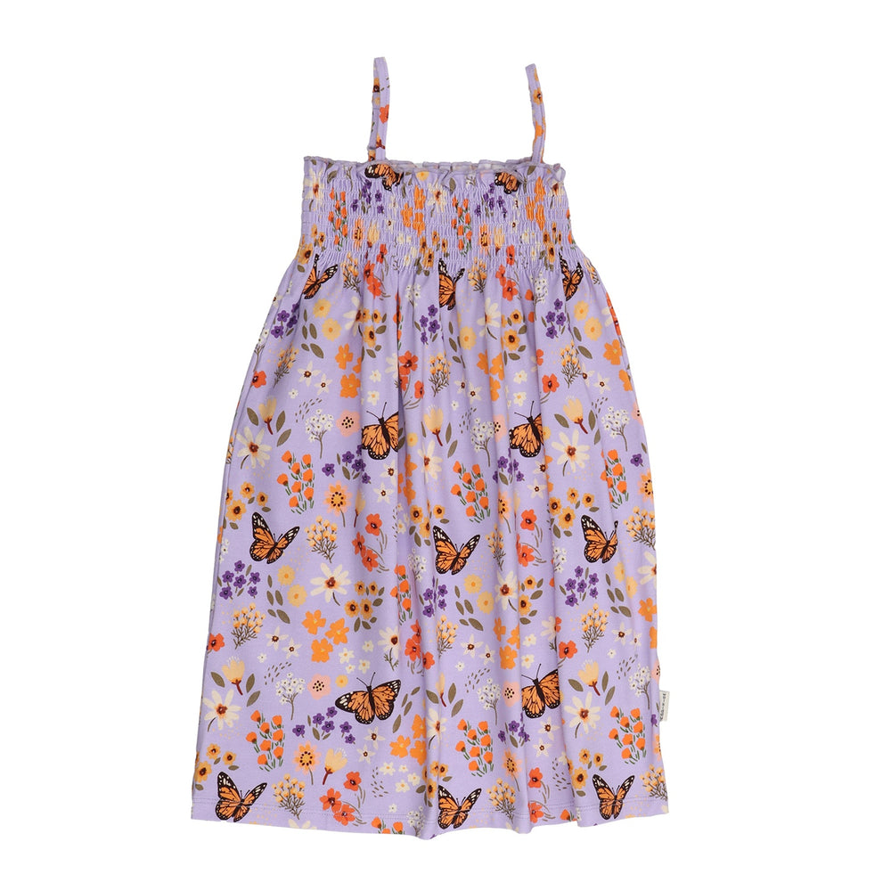 Flowers and Butterflies-Strap Dress