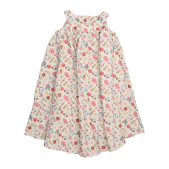 Flowers &amp; Leaves - Flared Dress