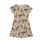 Kurzarm Kleid aus Baumwolle (Bio)