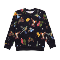 Hummingbirds Around Flowers-Sweatshirt