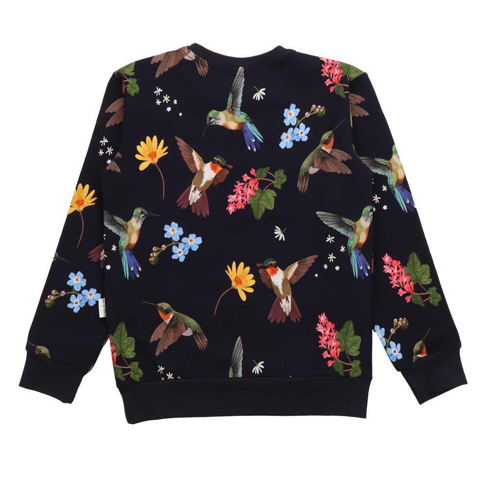 Hummingbirds Around Flowers-Sweatshirt