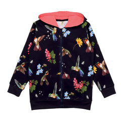 Hummingbirds Around Flowers-Sweat Jacket