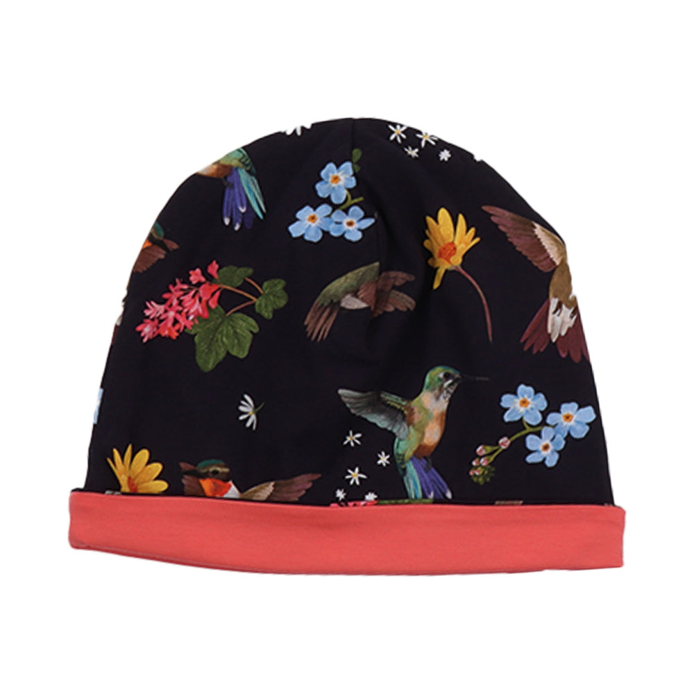 Hummingbirds Around Flowers-Beanie