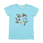 Hummingbirds Around Flowers-T-Shirt