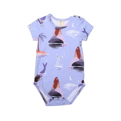 Short-sleeved bodysuit made of cotton (organic)