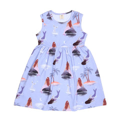 Short-sleeved dress made of cotton (organic)