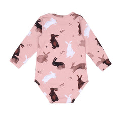 Long-sleeved bodysuit made of cotton (organic)