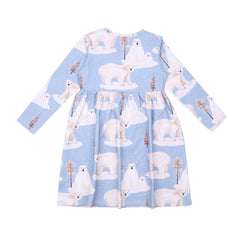 Long-sleeved dress made of cotton (organic)