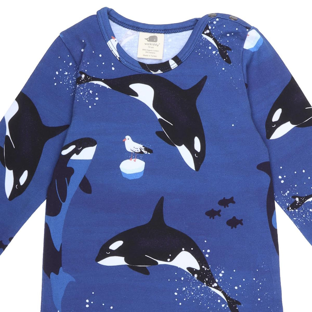 Langarm Body aus Baumwolle (Bio)