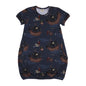 Short-sleeved dress made of cotton (organic)
