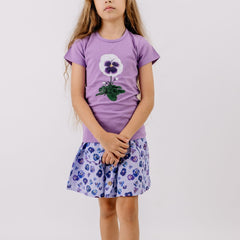 Purple Violas-Skirt