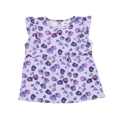 Purple Violas-Blouse Top