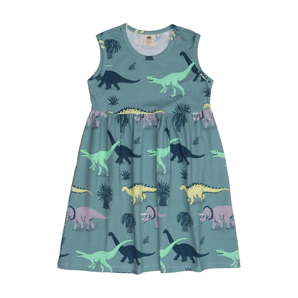 Running Dinosaurs-Sleeveless Dress