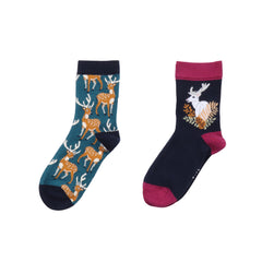 Children's tights made of 100% organic cotton - pink design with horse motifs