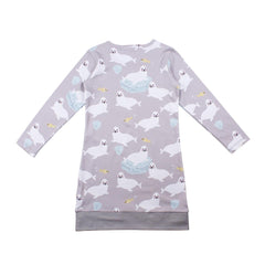 Langarm Kleid aus Baumwolle (Bio)