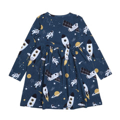 Langarm Kleid aus Baumwolle (Bio)