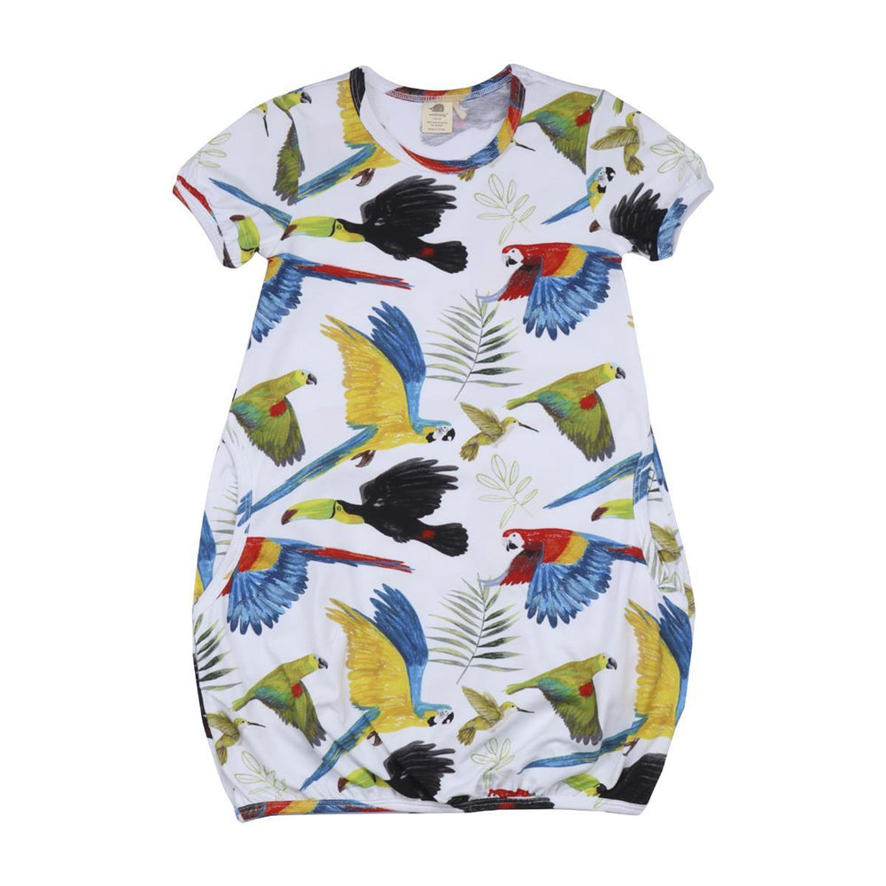 Kurzarm Kleid aus Baumwolle (Bio)