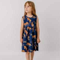 Tigers and Leopards-Sleeveless Dress