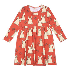 Langarm Kleid aus Baumwolle (Bio)