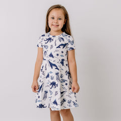 Underwater World-Flared Dress