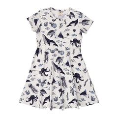 Underwater World-Flared Dress