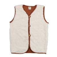 Cream Fleece-Fleece Vest