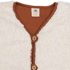 Cream Fleece-Fleece Vest