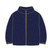 Navy Fleece-Fleece Jacket