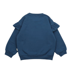 Navy - Ruffle Sweatshirt