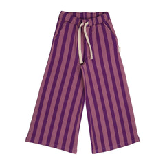 Purple Lines-Wide Leg Pants